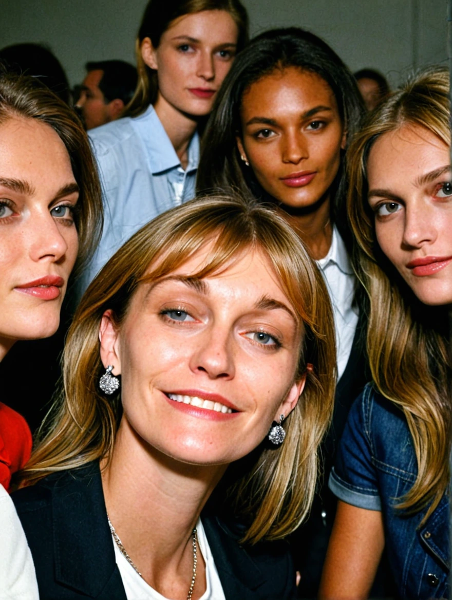 hanging out with supermodels at a fashion show