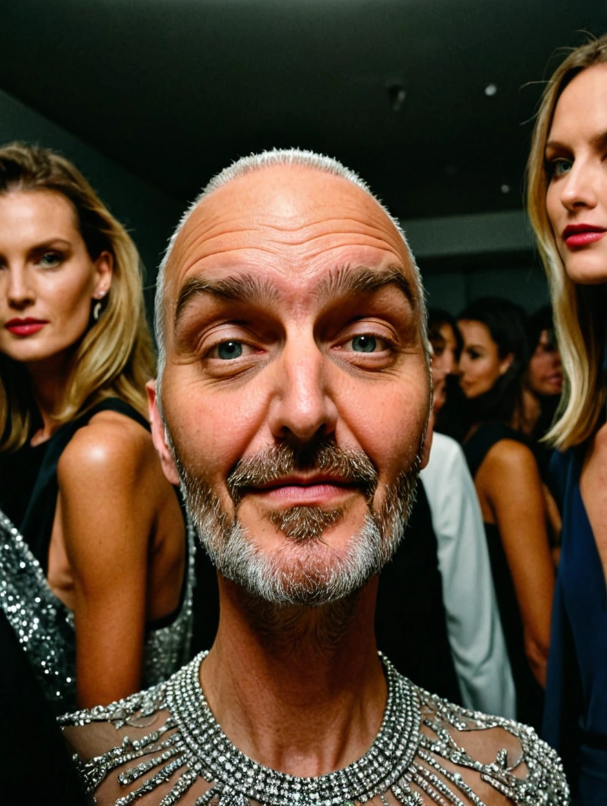 hanging out with supermodels at a fashion show