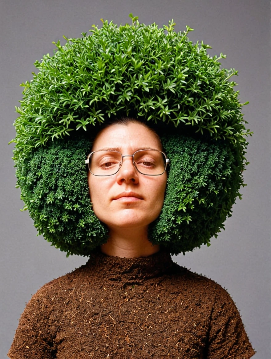 a chia pet, in the style of lo-fi aesthetics, hyper-realistic pop