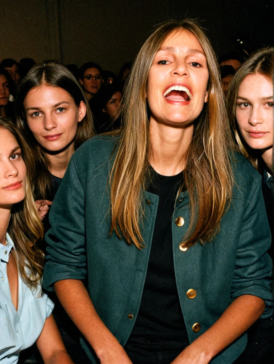 hanging out with supermodels at a fashion show