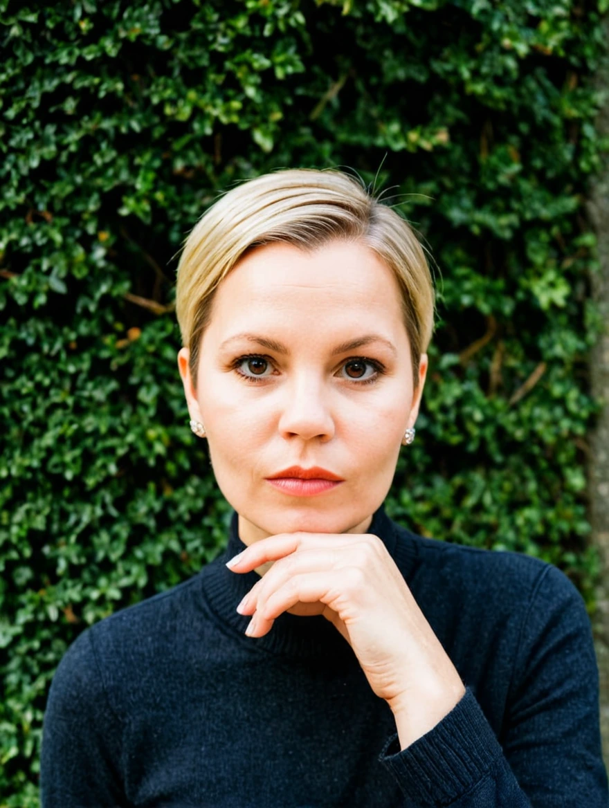 woman with stylish short hair