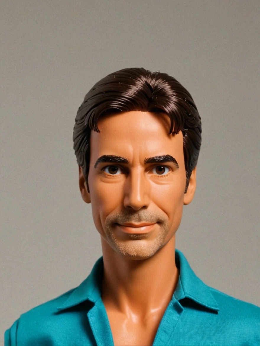 classic Ken doll, solid color background