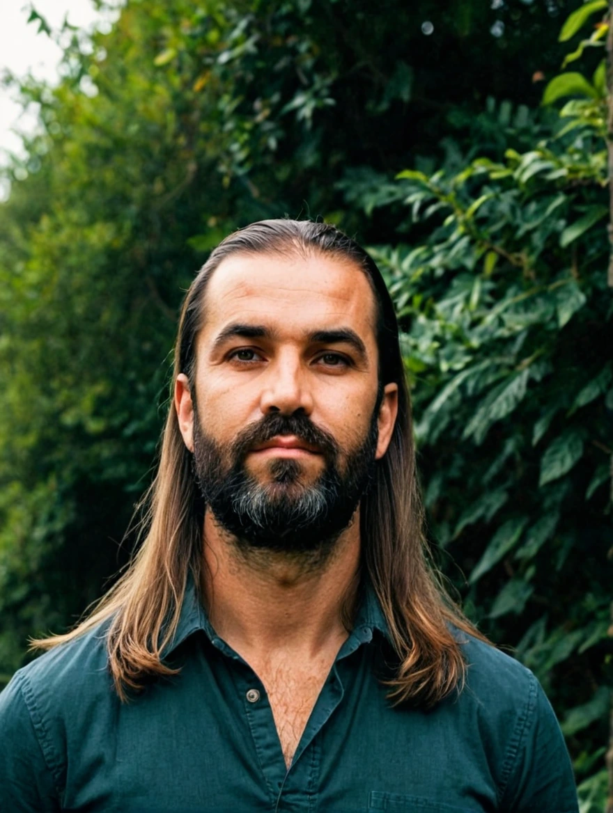 man with long hair