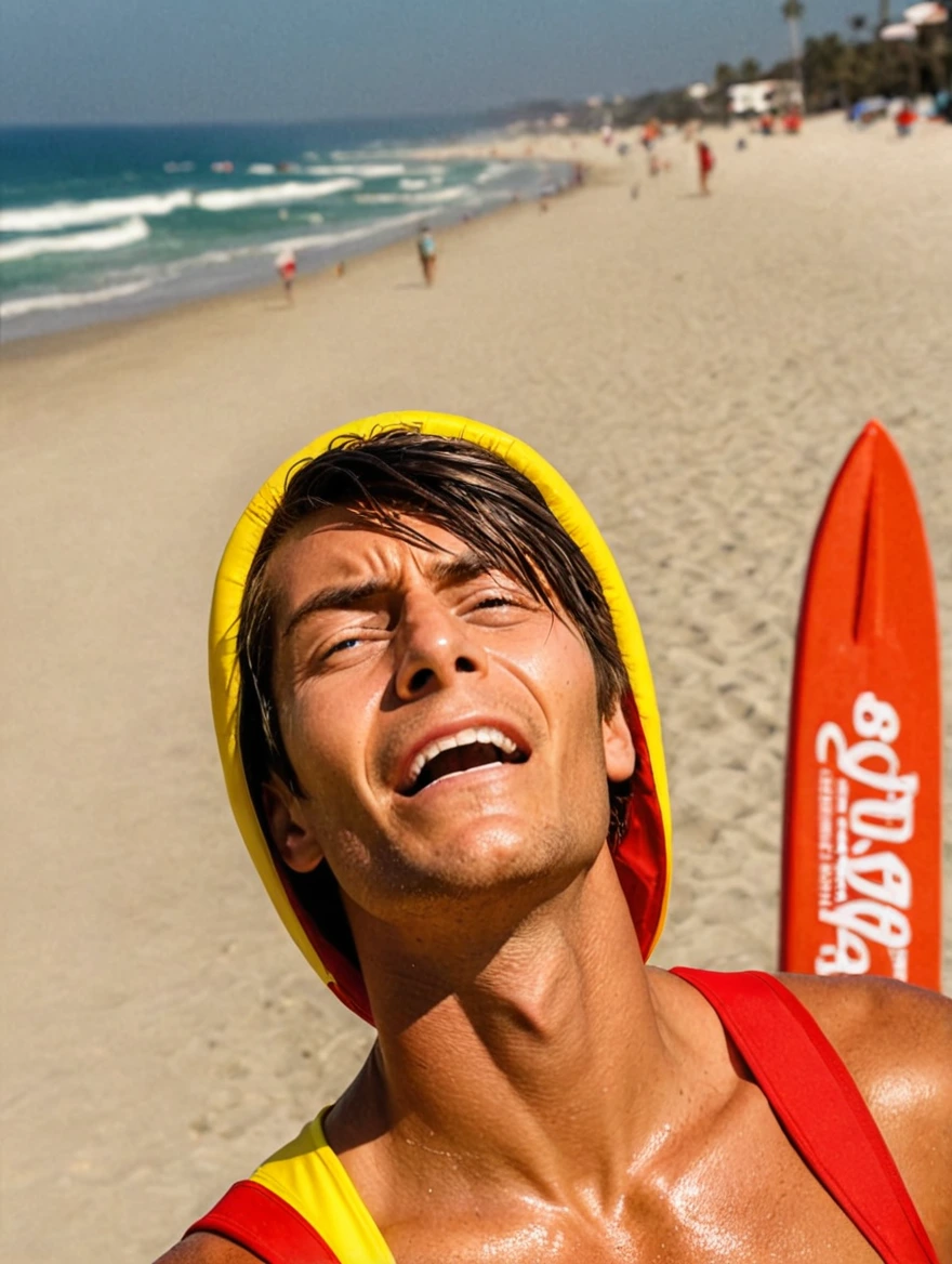 a super hot male lifeguard from Baywatch