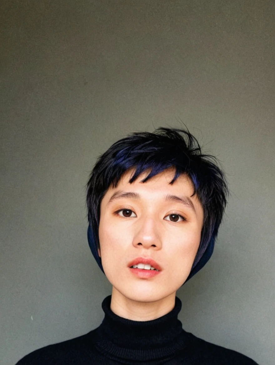 woman with stylish short hair