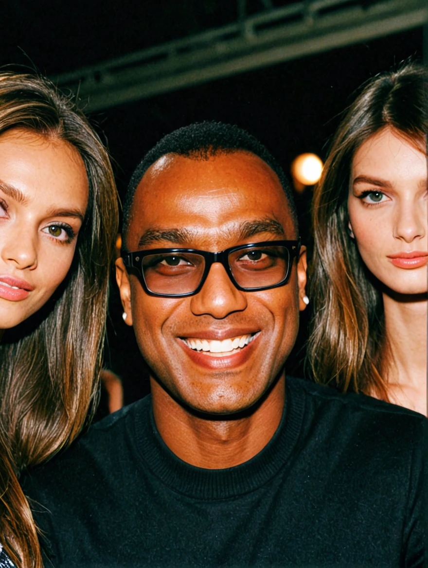 hanging out with supermodels at a fashion show