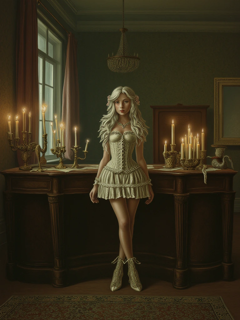 The atmosphere in the dimly lit room of the old me…