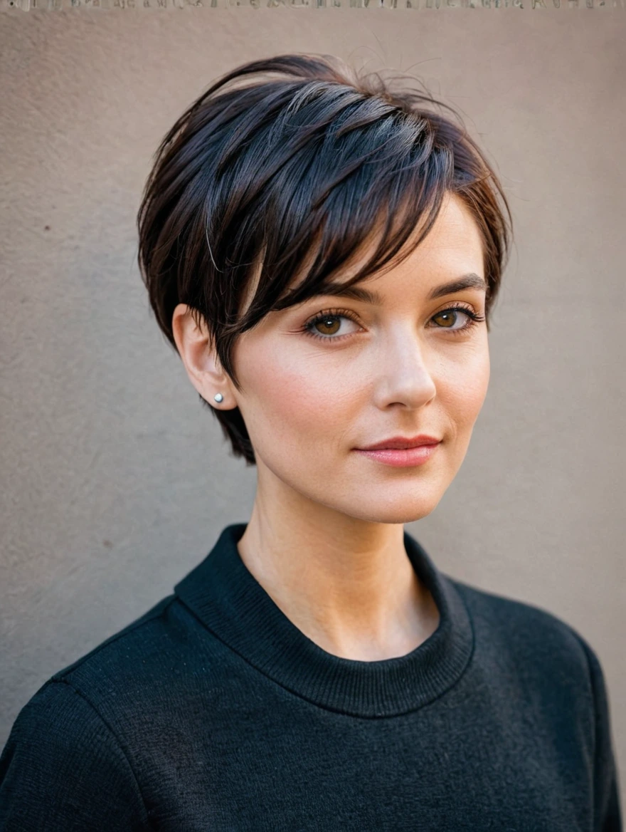 woman with stylish short hair