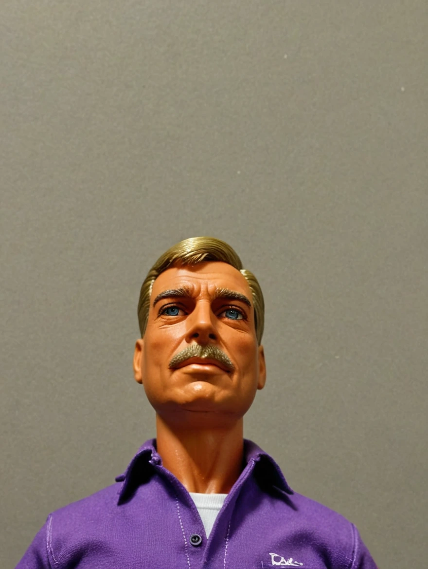 classic Ken doll, solid color background