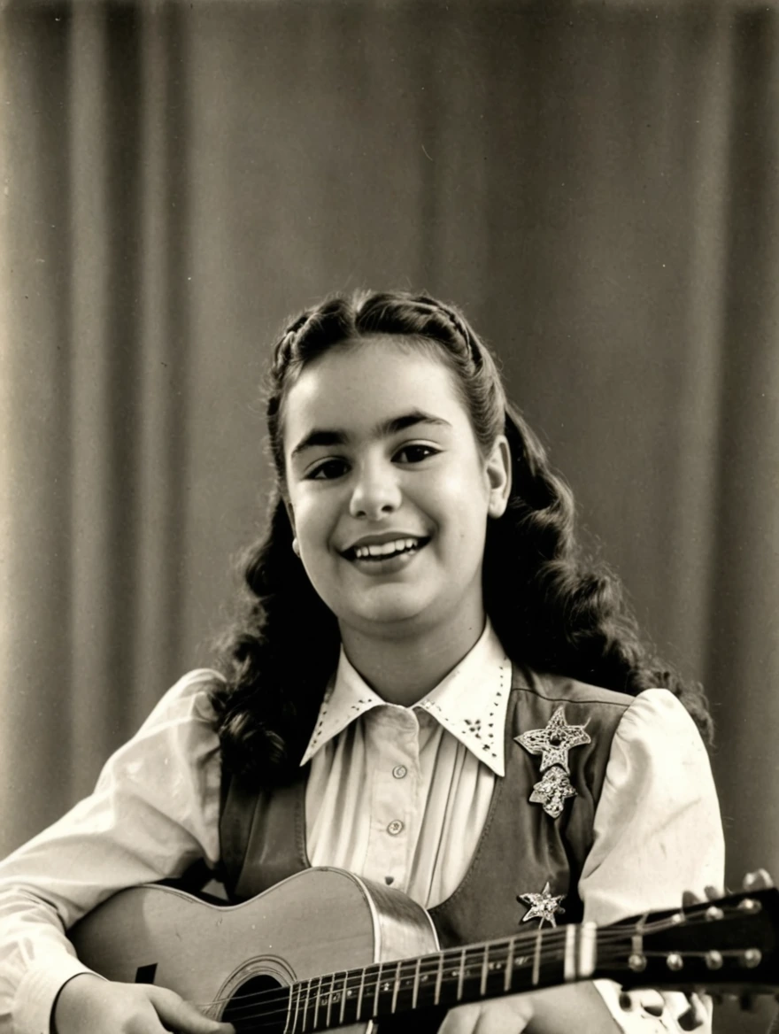 A singing cowgirl in the 1940s