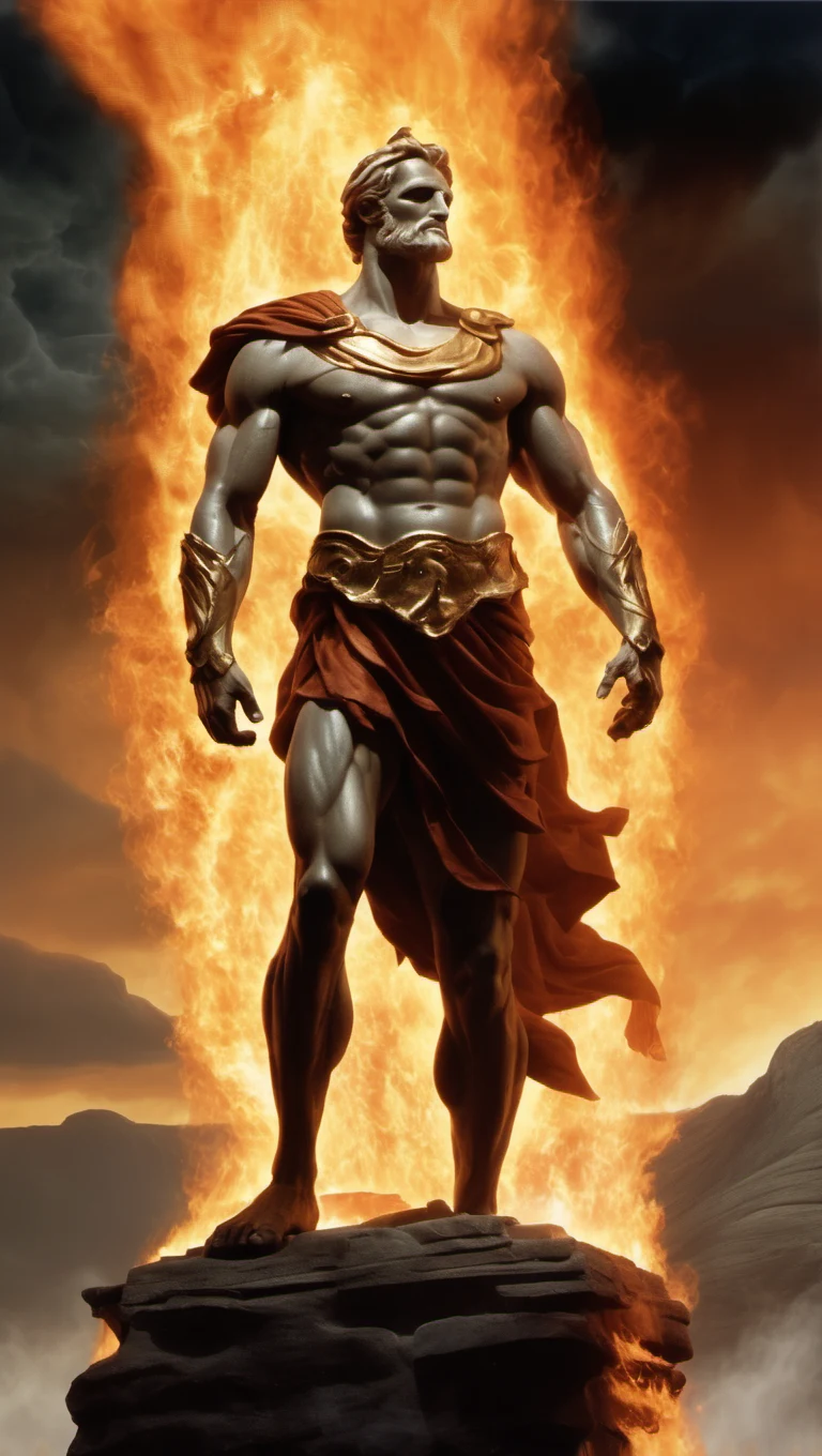 Prometheus ,the Greek mythology God of fire.