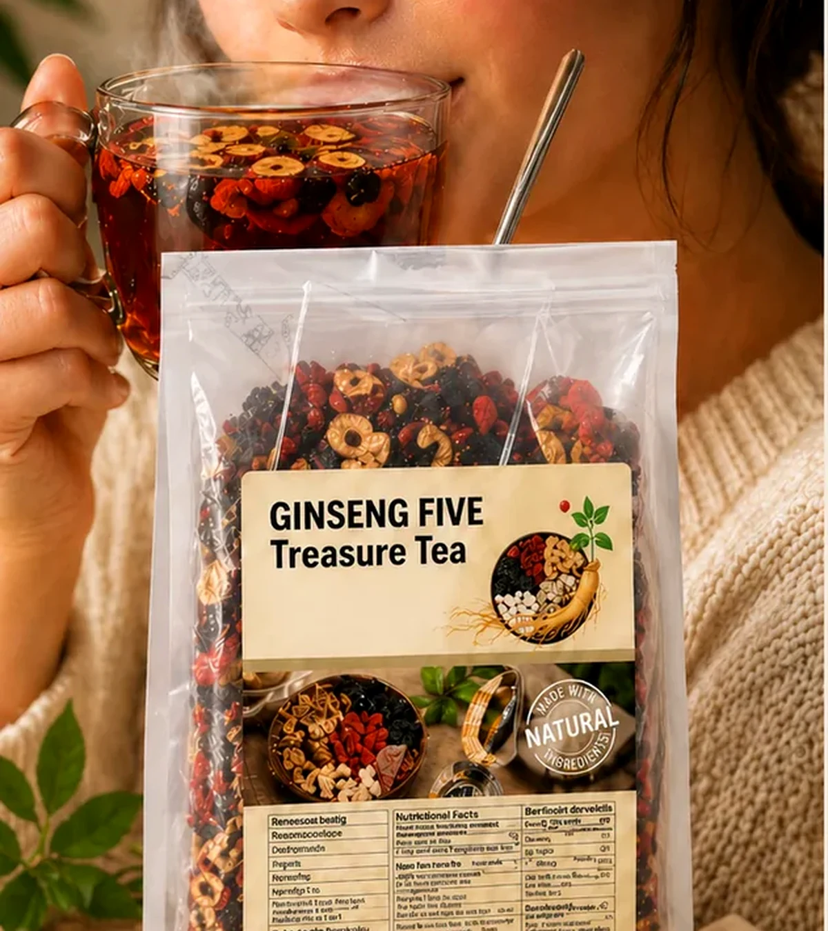Ginseng Five Treasure Tea