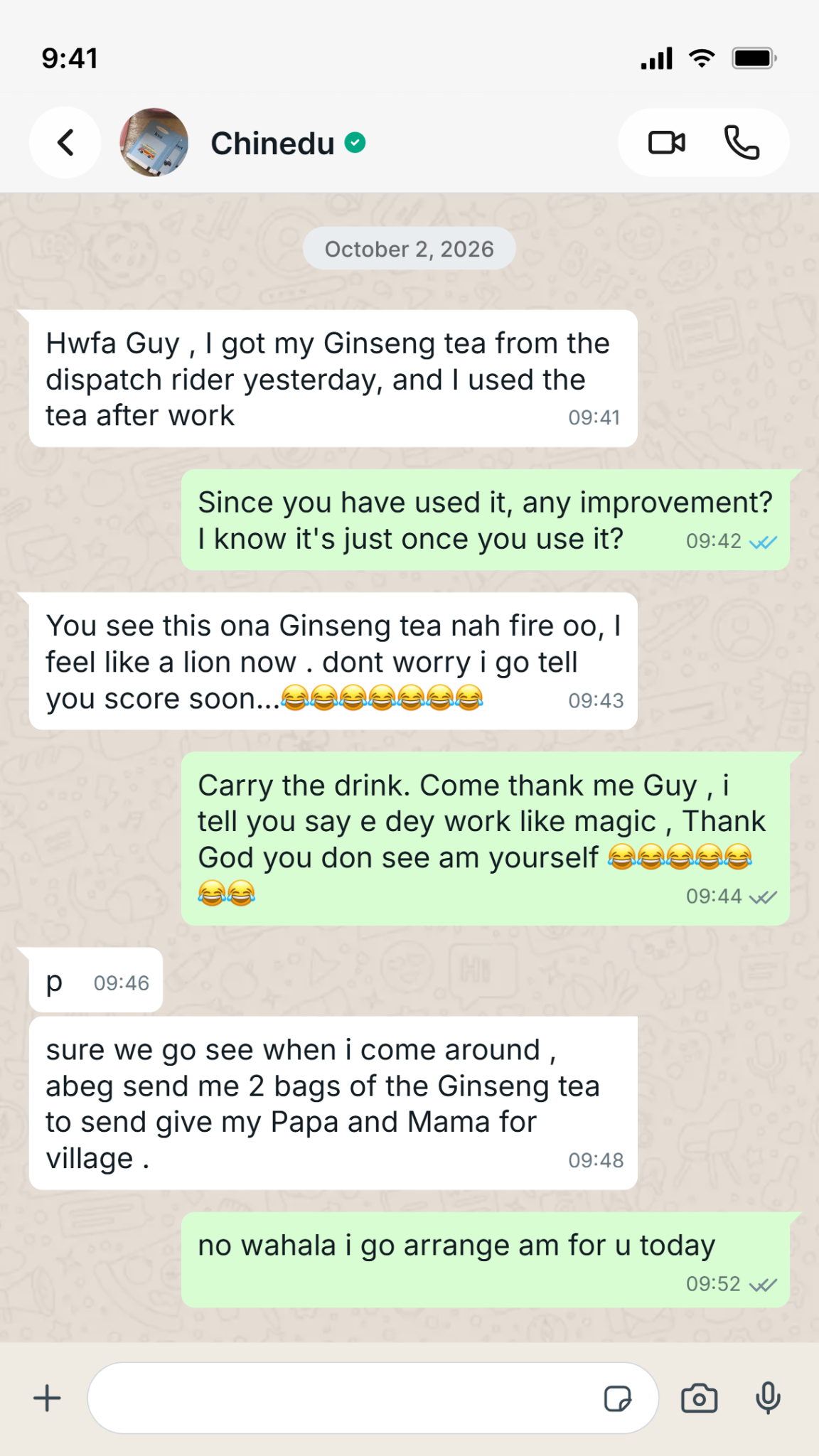 Customer feedback