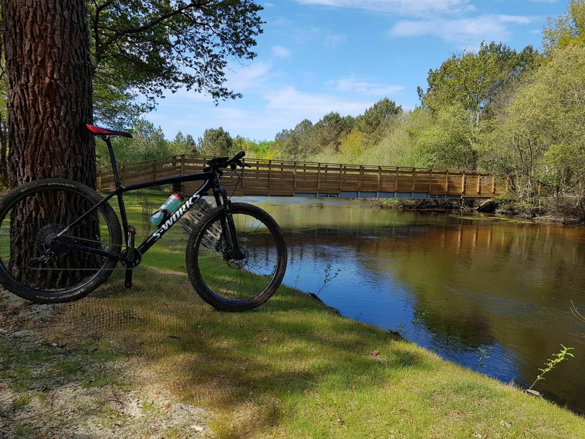 VTT sur les singles de Mimizan à Contis-plage - Mimizan