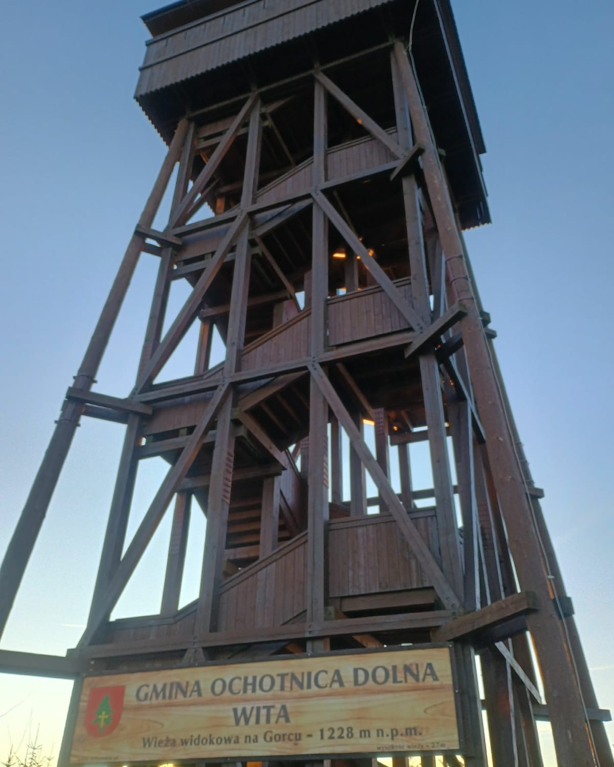 Wieża widokowa na gorcu powrot - Ochotnica Dolna