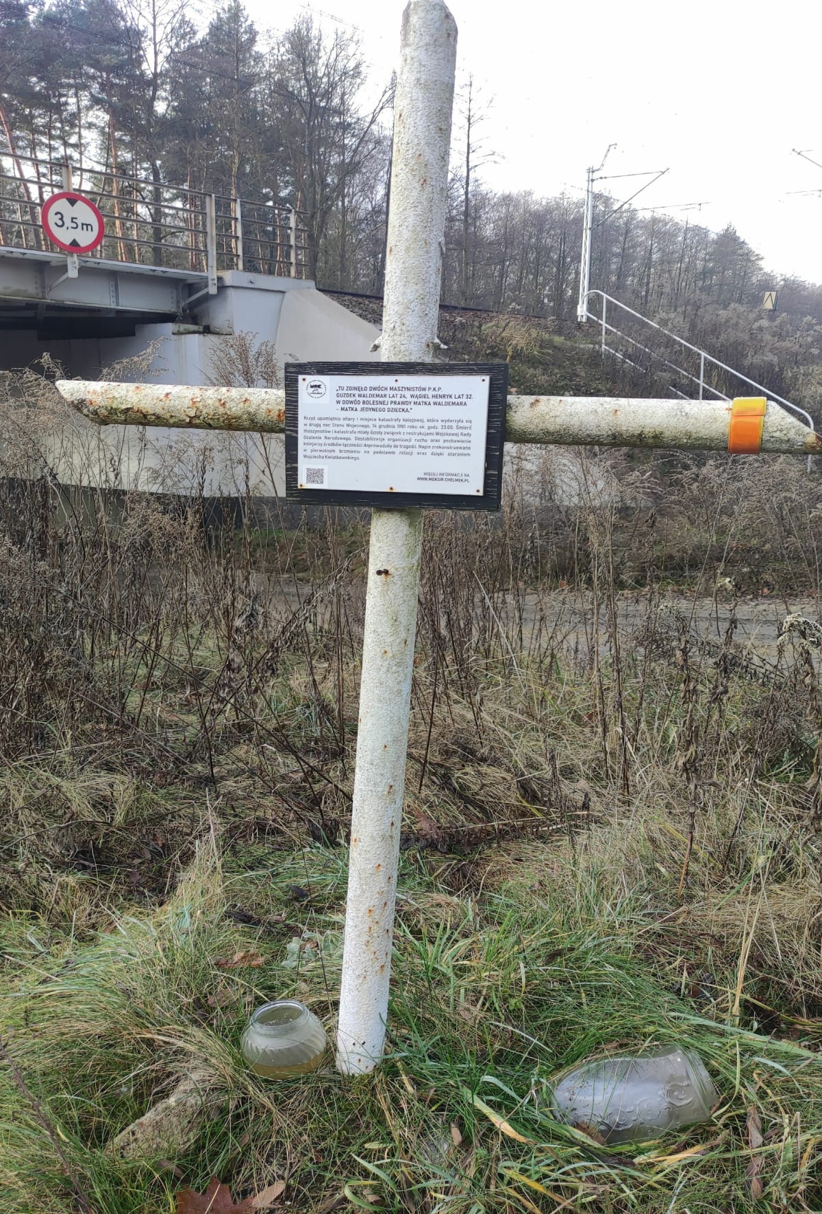 Krzyż Kolejowy - miejsce upamiętnienia tragedii 1981 - Libiąż