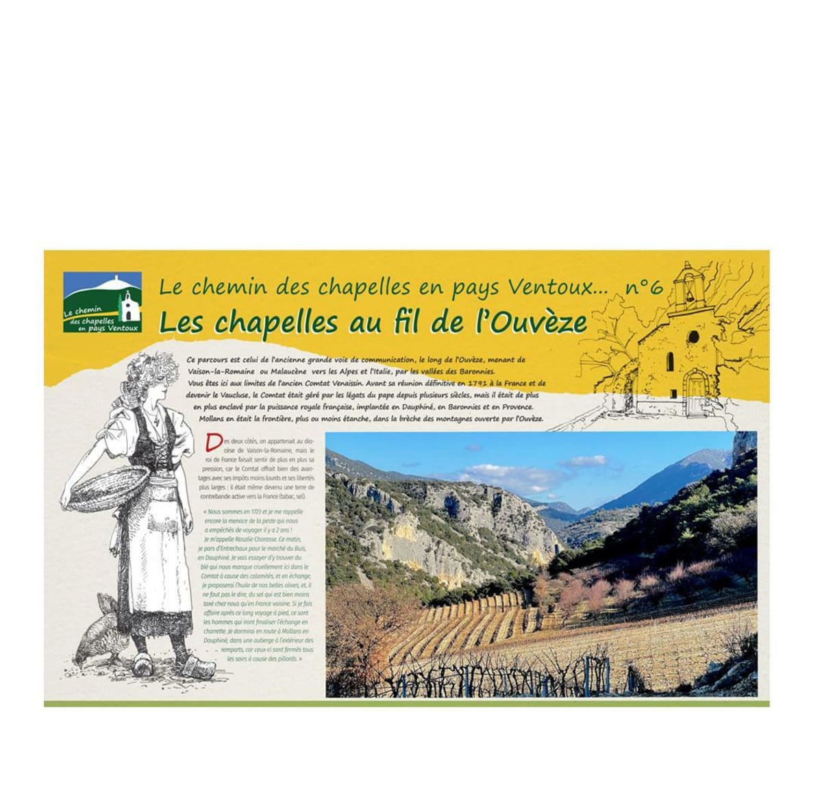 Les chapelles au fil de l'Ouvèze - Départ Entrechaux - Parcours 6 - Entrechaux