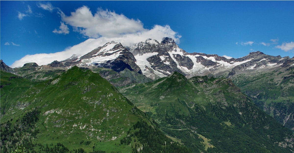 Cima Mutta, face au Mont Rose - Riva Valdobbia