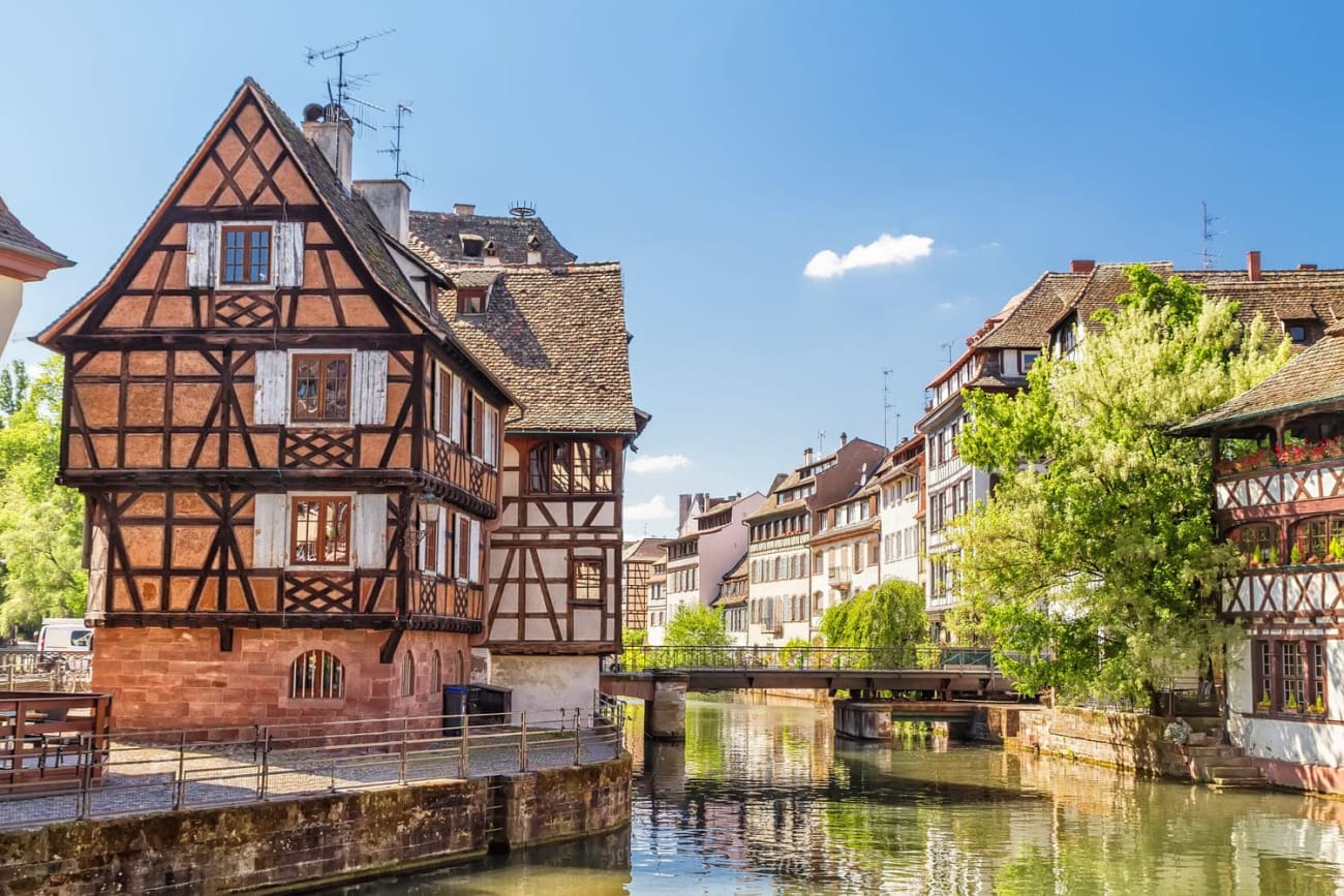 Balade Strasbourg : vue sur le centre et les maisons à colombages