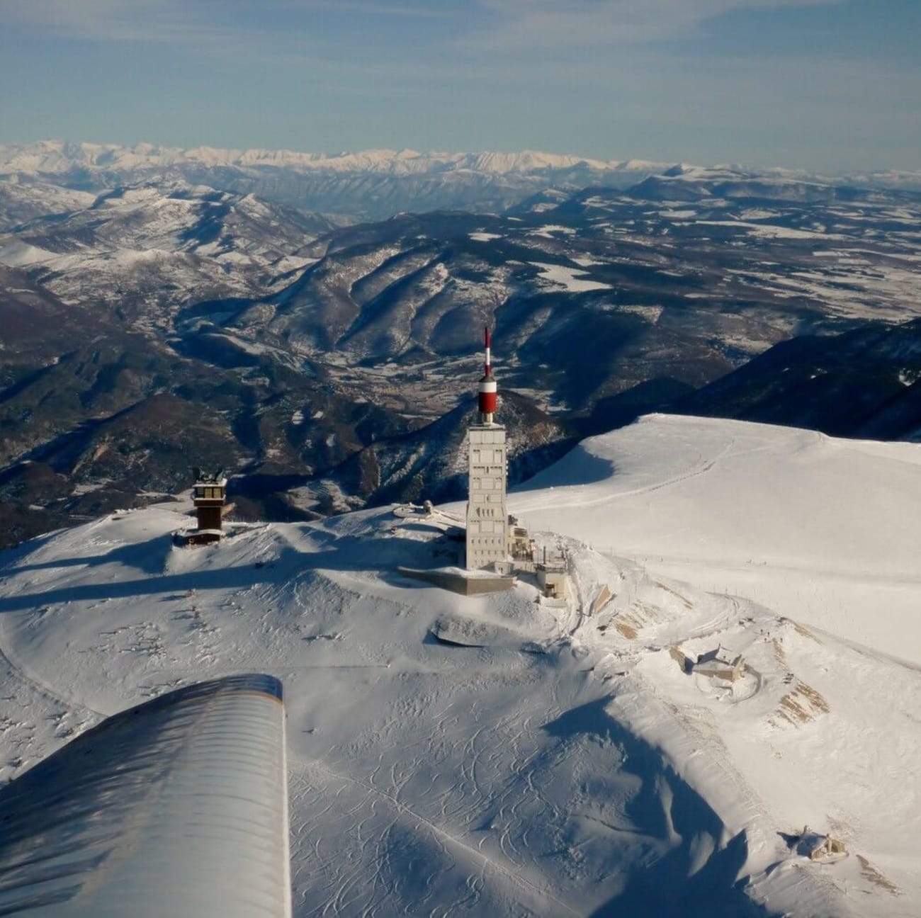 Sommet du mont Ventoux en hiver.