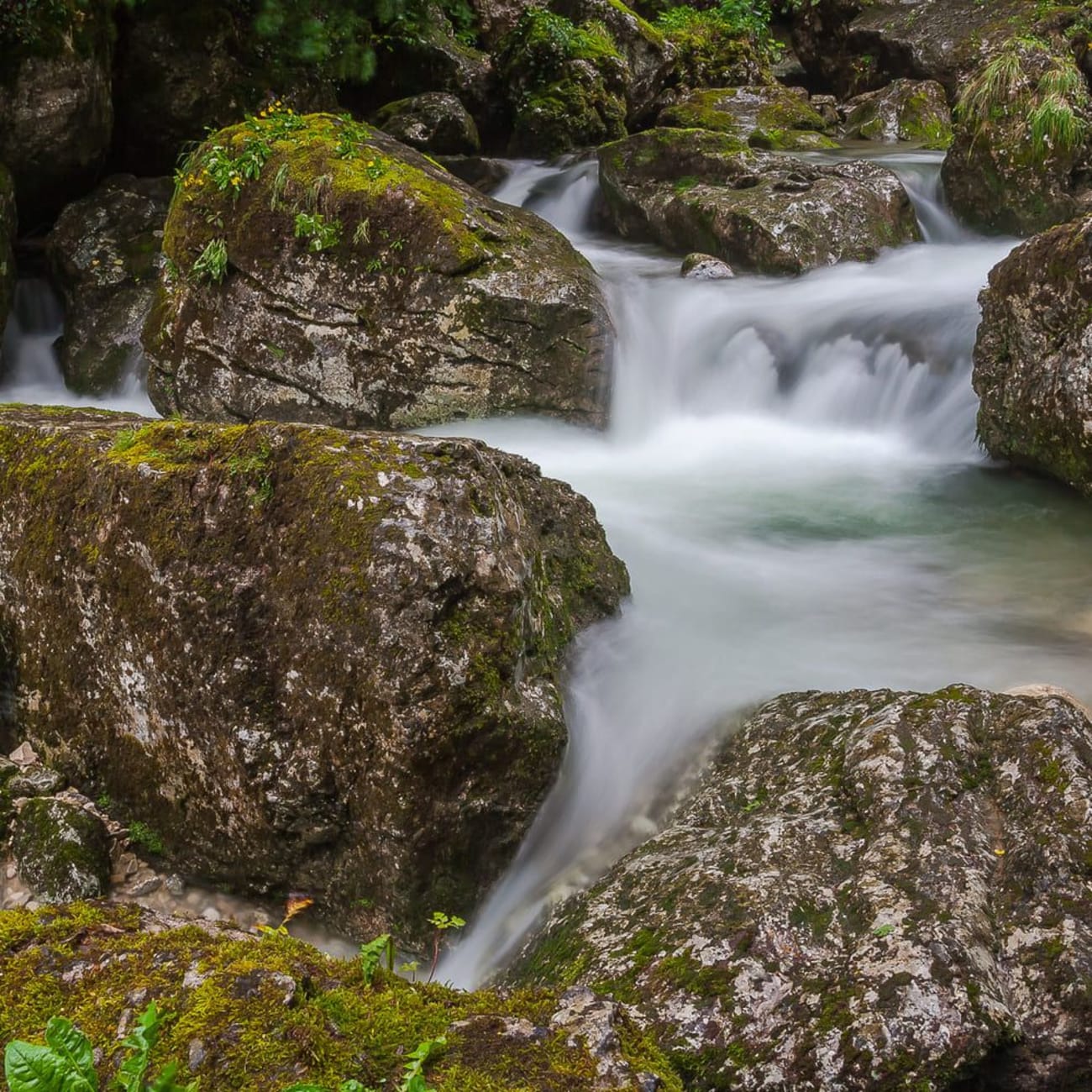Randonnée Vercors : eau coulant entre rochers