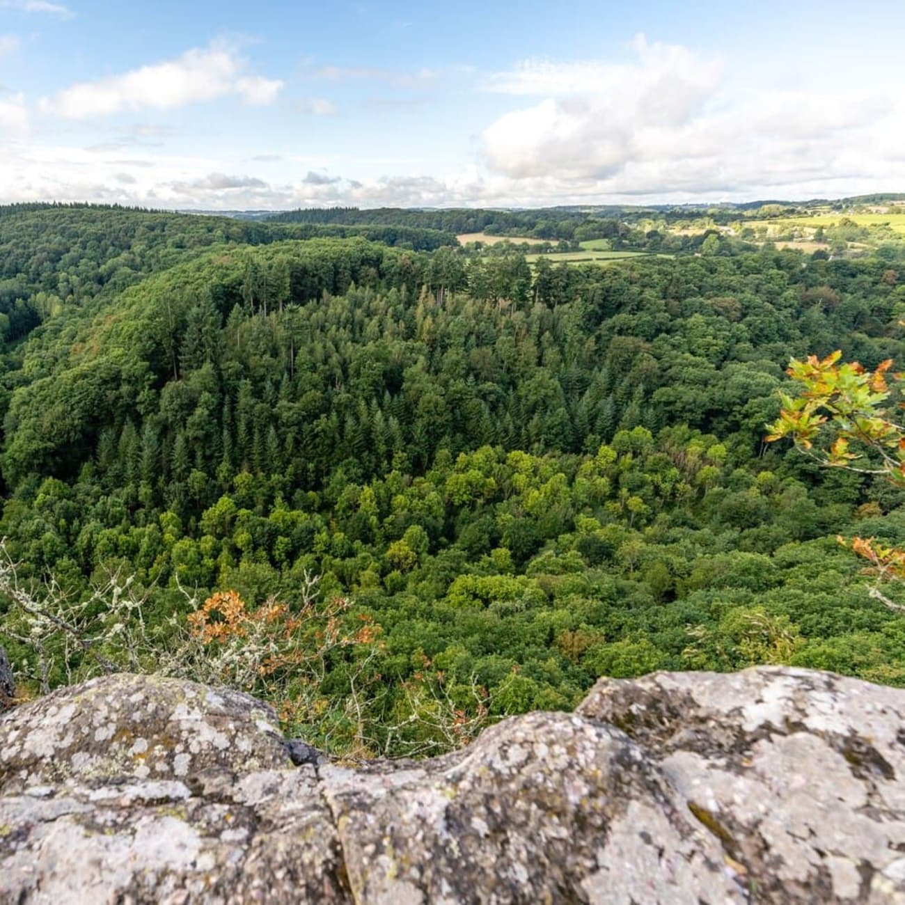 Randonnée roche d'Oëtre : vue panoramique sur le massif armoricain