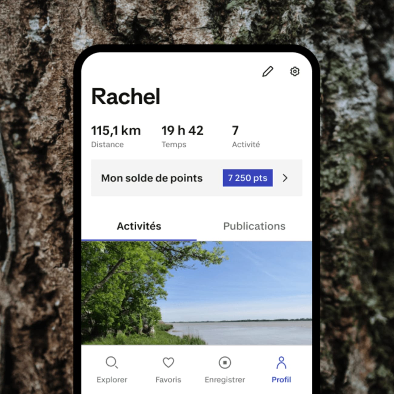 Retrouvez toutes vos activités effectuées depuis votre profil