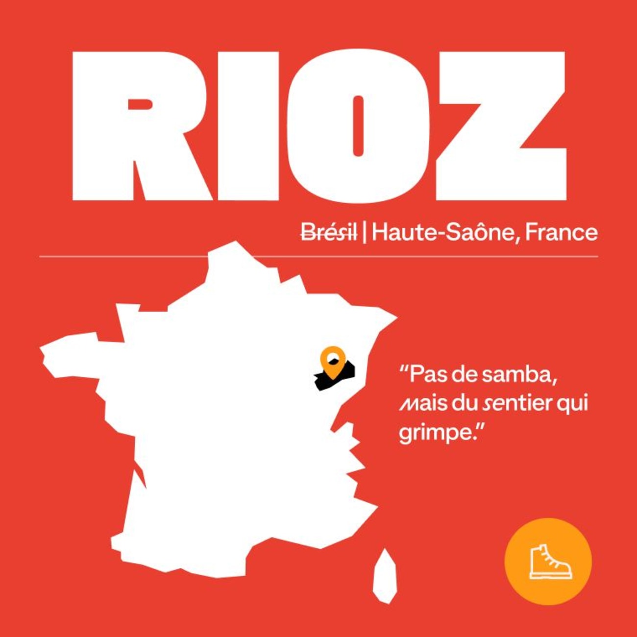 Tour du monde en France : carte France sur fond rouge