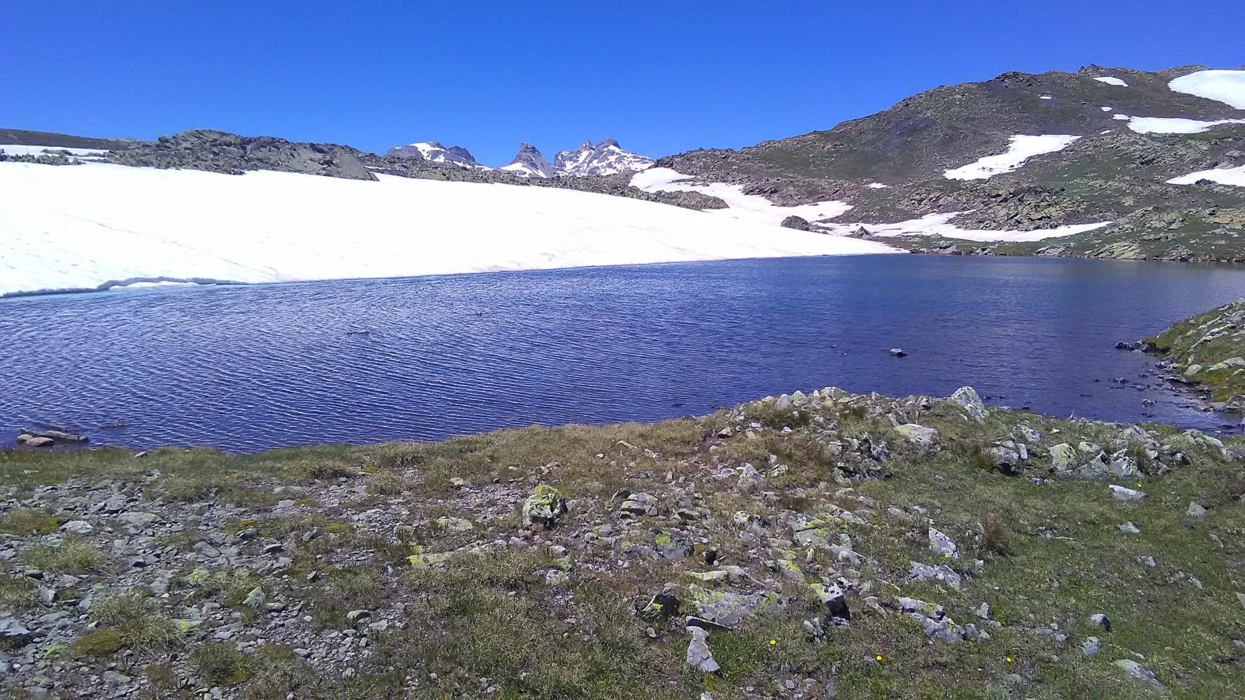 Randonnée Le Monêtier-les-Bains - Col du Chardonnet et son superbe lac de la Mine