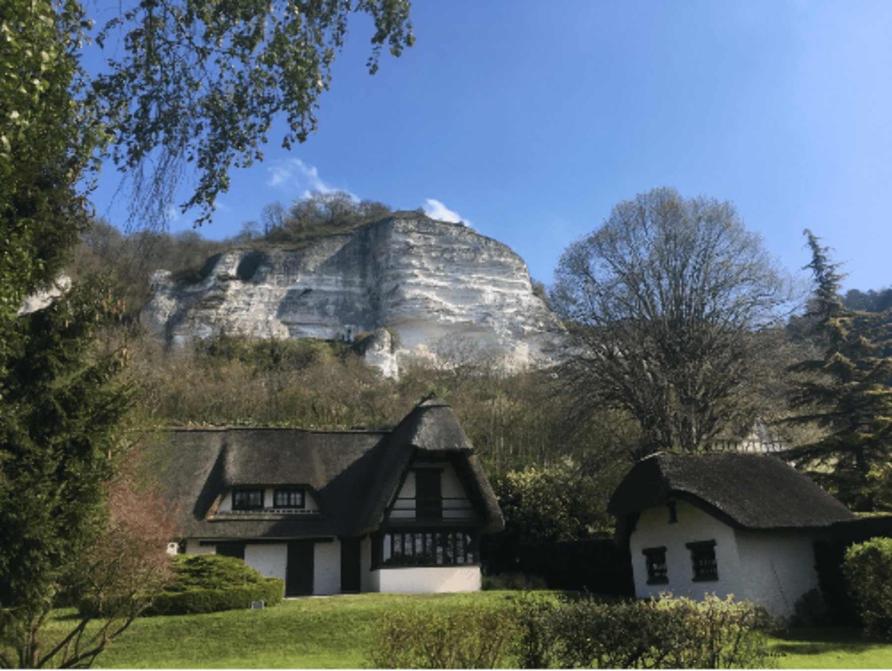 Randonnée Les Andelys - Falaises aériennes au Petit Andely et carte postale normande