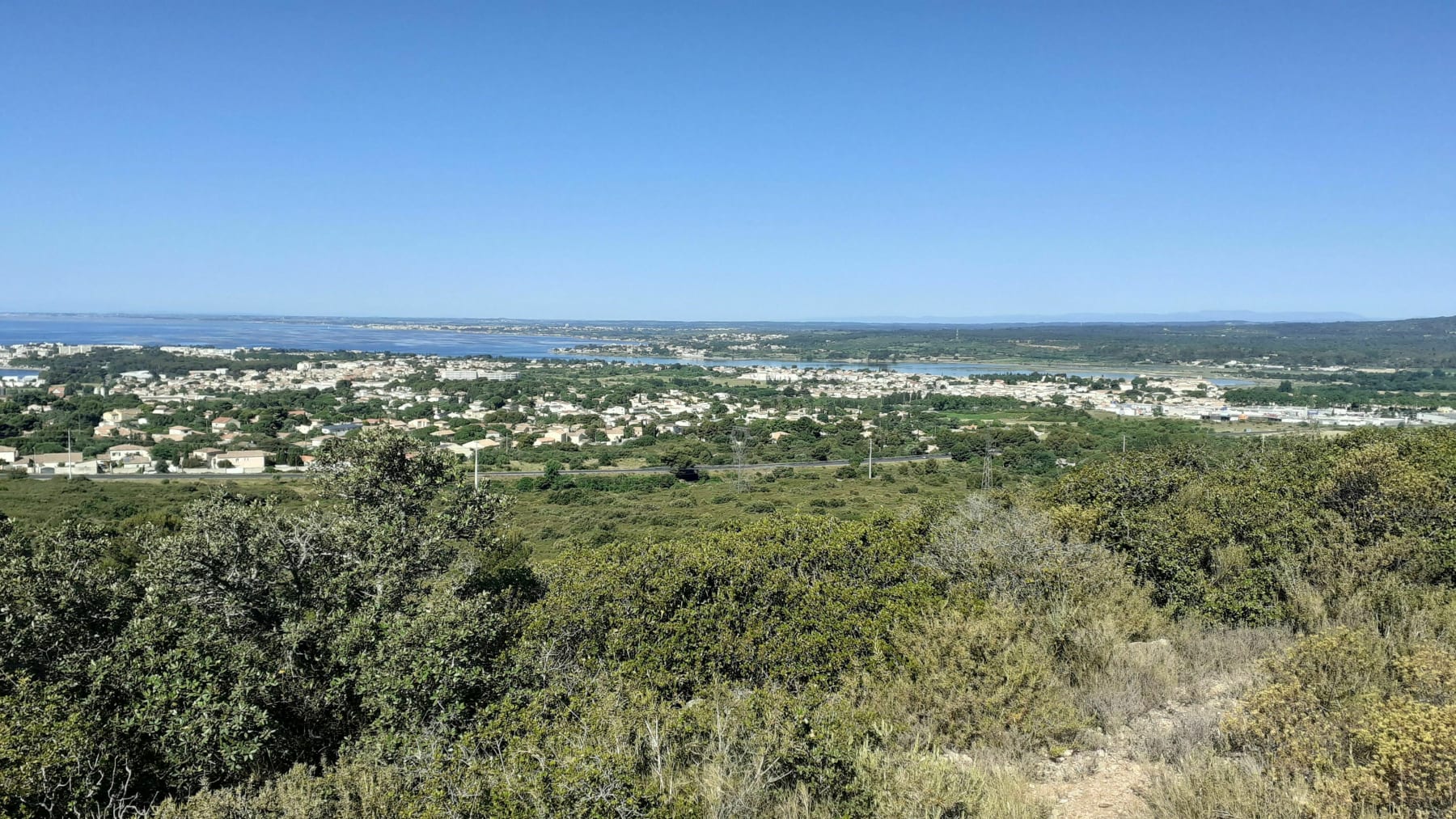 Randonnée Balaruc-le-Vieux - Superbe vue sur l'étang et sur la mer