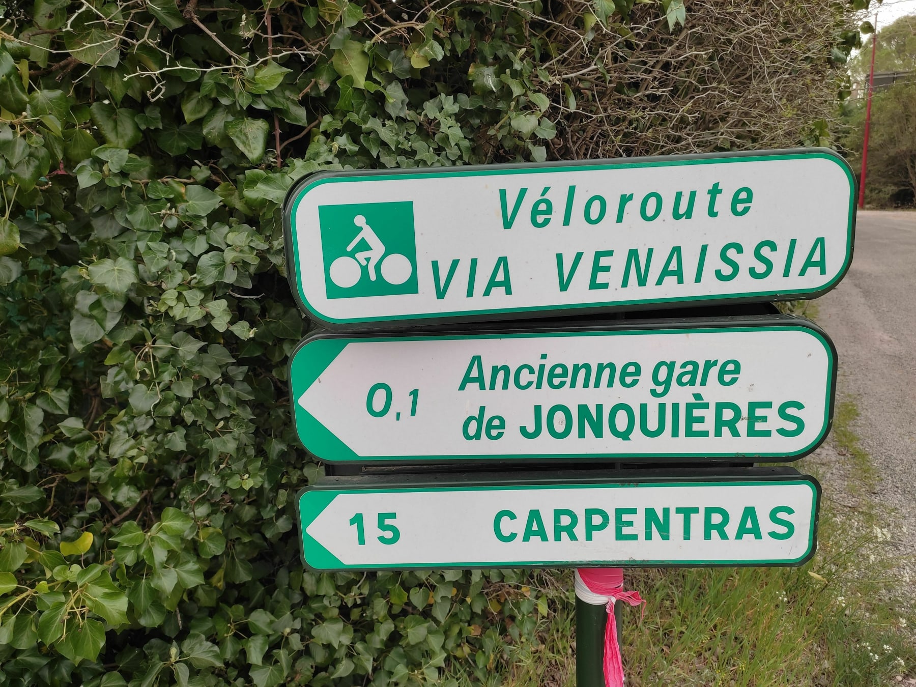 Randonnée Jonquières - Via Venessia de Jonquières à Carpentras en VTc