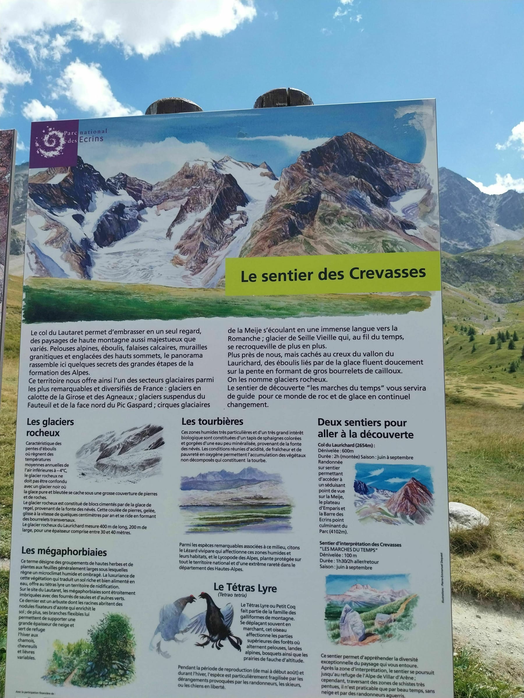 Randonnée Villar-d'Arêne - Sentier des crevasses dans les Hautes Alpes.