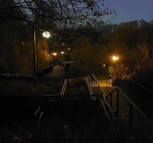Jesienny, wieczorny spacer w Parku Moczydło - Warszawa - 3