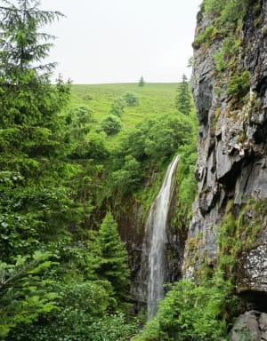 Grande cascade Mont Dore et vue sur le Puy de Sancy - Fred - 29