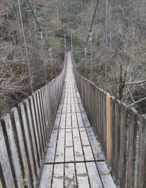 De voetgangersbrug Trou de l'Enfer in Saint-Jean-d'Arvey - Saint-Alban-Leysse - 52