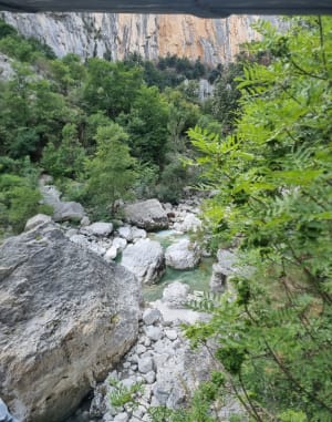 Excursie op de Petit Sentier Blanc Martel en de voetgangersbrug van Estellier - La Palud-sur-Verdon - 73