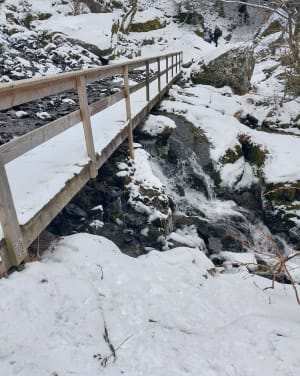 Grande cascade Mont Dore et vue sur le Puy de Sancy - Pierre - 36