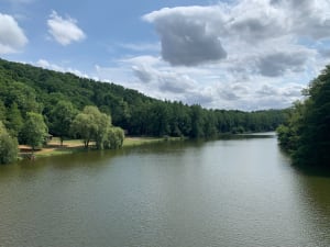 La passerelle himalayenne depuis le moulin de Châteaubrun - Baraize - 12