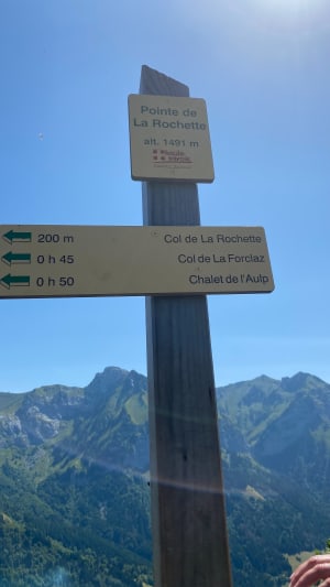 Van de Col de la Forclaz naar de Pointe de la Rochette via de start van Paragliding - Talloires-Montmin - 17