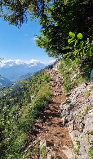 Col de la Forclaz, Rocher du Roux en luchtfoto van het meer van Annecy - Talloires-Montmin - 3