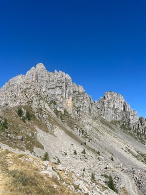Aiguilles de Chabrières par pierre rouge - Réallon - 18