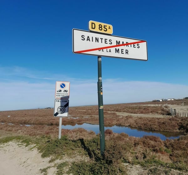 Balade a velo dans les etangs autour des Saintes Maries de la Mer