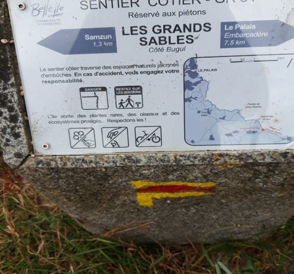 Le Palais - plage des Grands Sables par la côte - Le Palais - 1