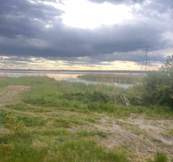 Spacerek wałem w Czarnej Łące i dwie plaże - Czarna Łąka - 1