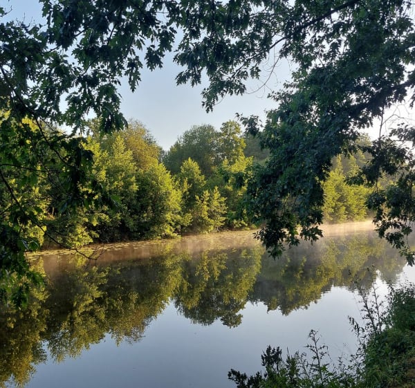 Prairies et canal depuis Fougères-Sévigné - Rennes - 1