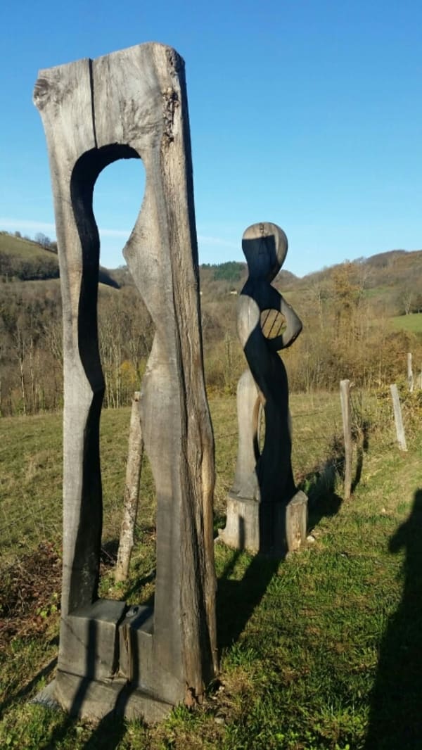 Sculpturen in de 4 windrichtingen en moderne kunst op de bergkammen van Vatilieu - Vinay - 1