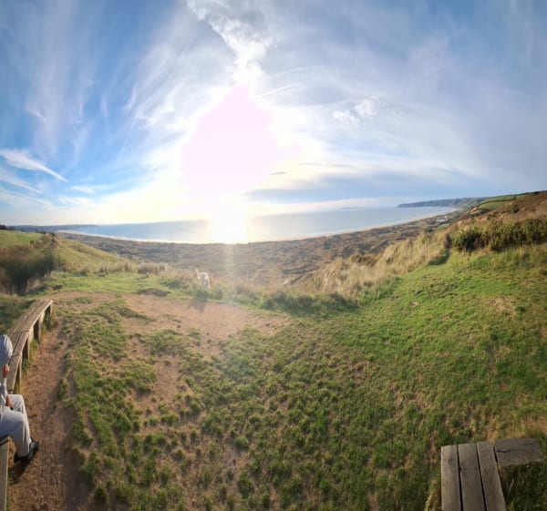 Haut des dunes de Biville avec vue panoramique sur la mer - La Hague - 1