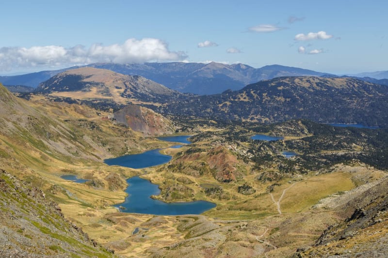 Panorama à l'arrivée de la randonnée au pic Carlit