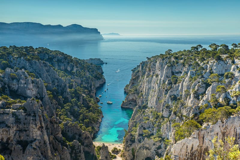 vue depuis le sentier de randonnée au belvédère d'En-Vau